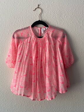Gap x Sarah Jessica Parker SJP Girls 18-24M Unicorn Dress Pink Pleated 2018